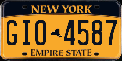 NY license plate GIO4587