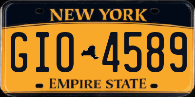 NY license plate GIO4589