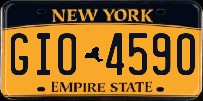 NY license plate GIO4590