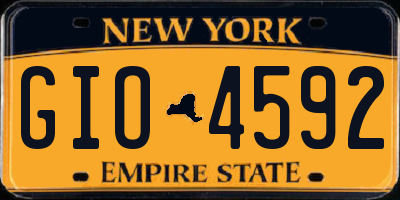 NY license plate GIO4592