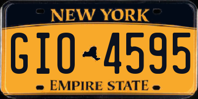 NY license plate GIO4595