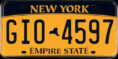 NY license plate GIO4597