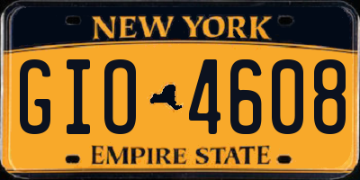 NY license plate GIO4608