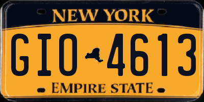 NY license plate GIO4613