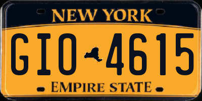 NY license plate GIO4615