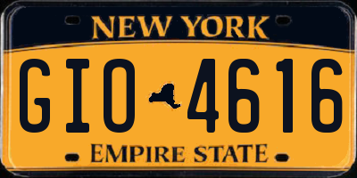 NY license plate GIO4616