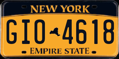 NY license plate GIO4618