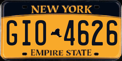 NY license plate GIO4626