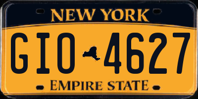 NY license plate GIO4627