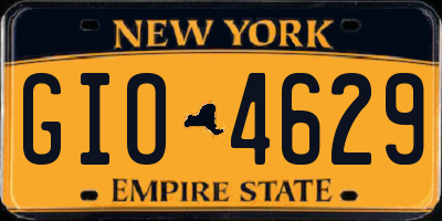 NY license plate GIO4629