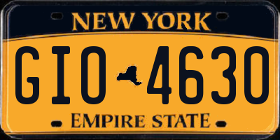 NY license plate GIO4630