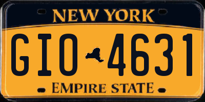NY license plate GIO4631