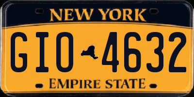 NY license plate GIO4632