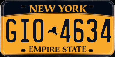 NY license plate GIO4634