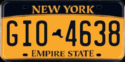 NY license plate GIO4638