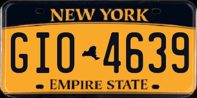NY license plate GIO4639