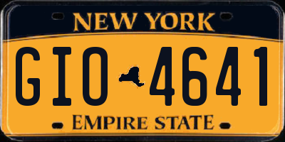 NY license plate GIO4641