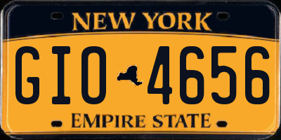 NY license plate GIO4656