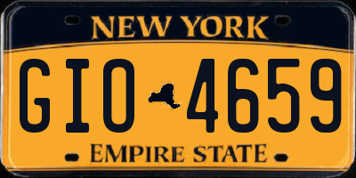 NY license plate GIO4659