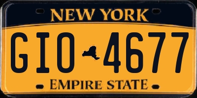 NY license plate GIO4677
