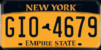 NY license plate GIO4679