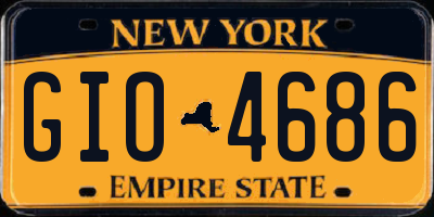 NY license plate GIO4686