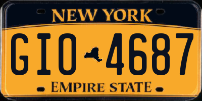 NY license plate GIO4687