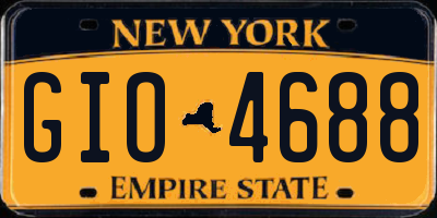 NY license plate GIO4688
