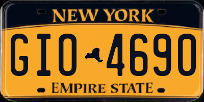 NY license plate GIO4690