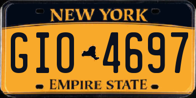 NY license plate GIO4697