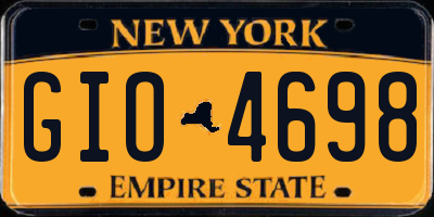 NY license plate GIO4698