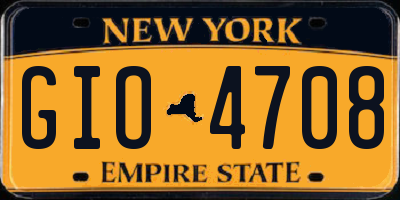 NY license plate GIO4708