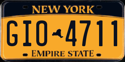 NY license plate GIO4711