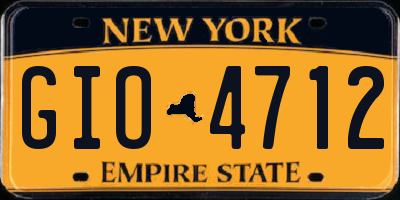 NY license plate GIO4712