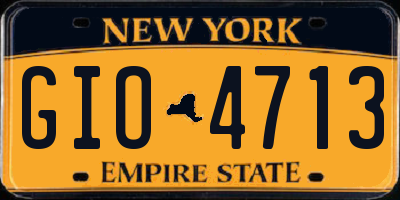 NY license plate GIO4713