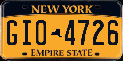 NY license plate GIO4726