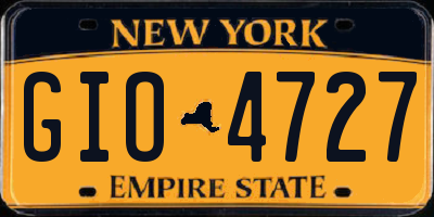 NY license plate GIO4727