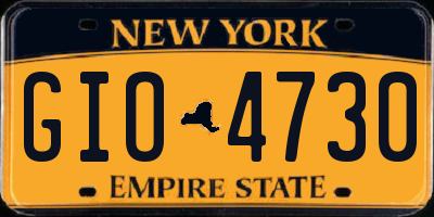 NY license plate GIO4730