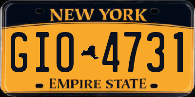 NY license plate GIO4731