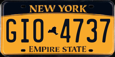 NY license plate GIO4737