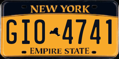 NY license plate GIO4741