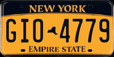 NY license plate GIO4779