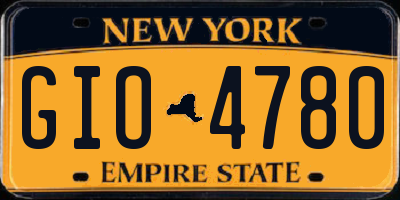 NY license plate GIO4780