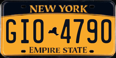 NY license plate GIO4790