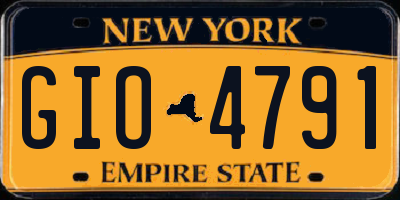 NY license plate GIO4791