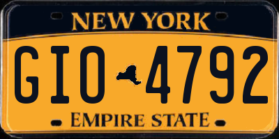 NY license plate GIO4792