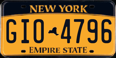 NY license plate GIO4796
