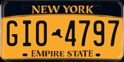 NY license plate GIO4797