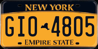 NY license plate GIO4805