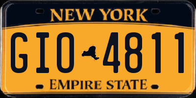 NY license plate GIO4811